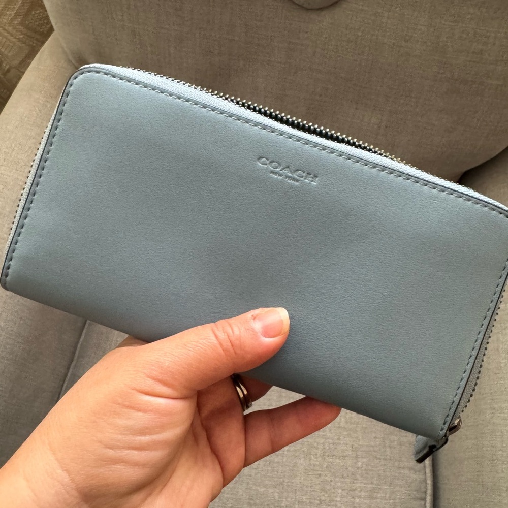 Coach Blue Leather Wallet